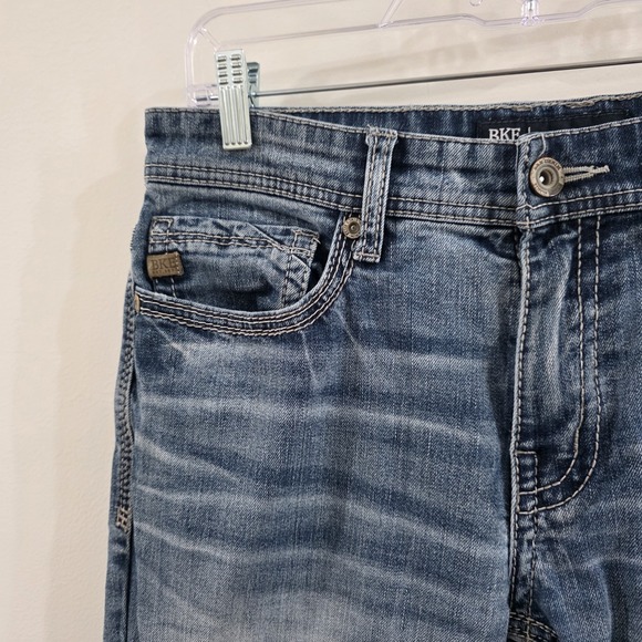 Bke Womens Aiden Jeans Size 32 X 32 Western Chunky Thread Blue Denim - Picture 2 of 9